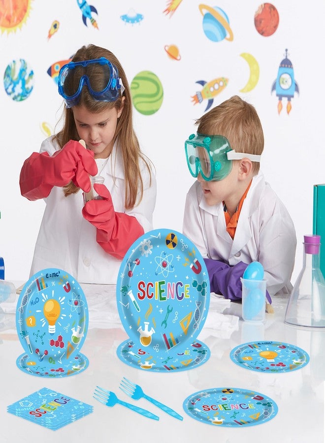 BQK 96 Pcs Science Birthday Plates - Science Party Supplies & Decorations - Image 3